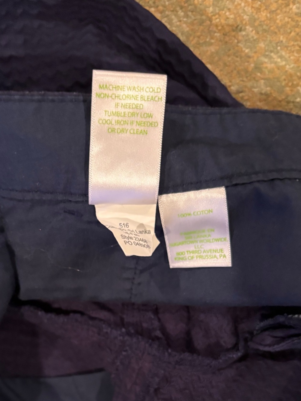 Lilly Pulitzer Buttercup Shorts Scalloped Hem Navy Size 4 - Picture 6 of 9